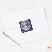 Earth Day - Aarde in vol uitzicht Vierkante Sticker (Envelop)