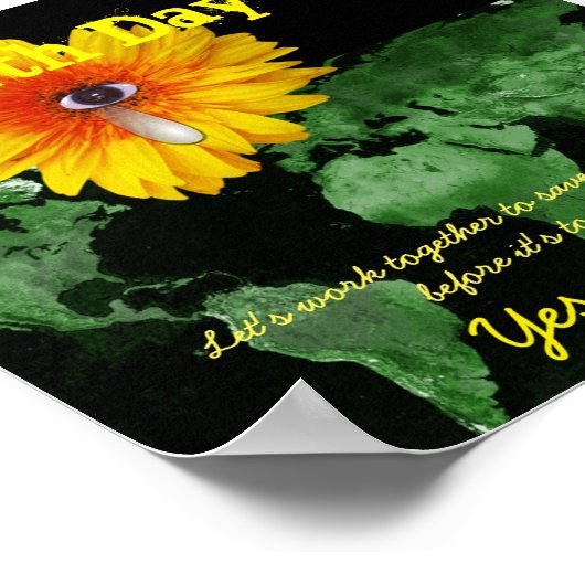 Earth Day Afbeelding Poster (Hoek)