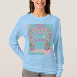 Earth Day AI Art T-shirt voor dames lichtblauw