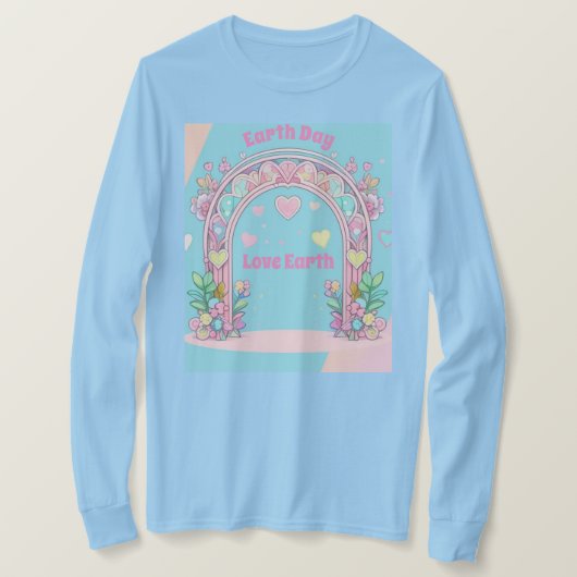 Earth Day AI Art T-shirt voor dames lichtblauw (Design voorkant)