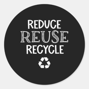 Earth Day Arbor Day Vuilniswagen Verminder Hergebr Ronde Sticker