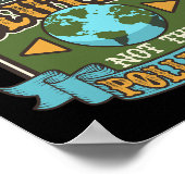 Earth Day Be the Solution Schattige Gerecycled Poster (Hoek)