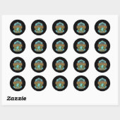 Earth Day Be the Solution Schattige Gerecycled Ronde Sticker (Vel)