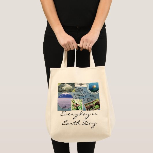 Earth Day Biologische Boodschappentas-Everyday is Tote Bag (Voorkant (product))