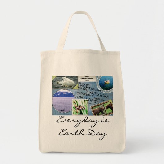 Earth Day Biologische Boodschappentas-Everyday is Tote Bag (Voorkant)