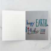 Earth Day Birthday Kaart (Binnen)