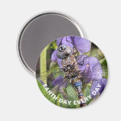 Earth Day Blauwogige Darner Dragonfly op Bloem Magneet (Voorkant / Achterkant)