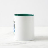 Earth Day Blue Green Wereldbol Map Planet Mok (Midden)