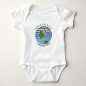 Earth Day Blue Green Wereldbol Map Planet Romper (Voorkant)
