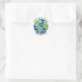 Earth Day Blue Green Wereldbol Map Planet Ronde Sticker (Tas)