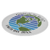 Earth Day Blue Green Wereldbol Map Planet Snijplank (Hoek)