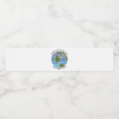 Earth Day Blue Green Wereldbol Map Planet Waterfles Etiket (Enkel label)