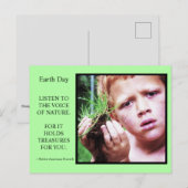 Earth Day Boy met vuil Briefkaart (Voorkant / Achterkant)
