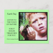 Earth Day Boy met vuil Briefkaart (Voorkant)