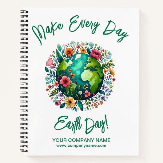 Earth Day Business Company Notitieboek (Voorkant)