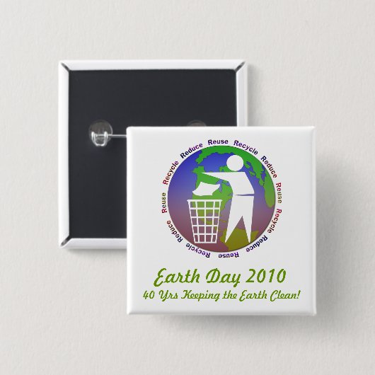 Earth Day Button (Voorkant /achterkant)