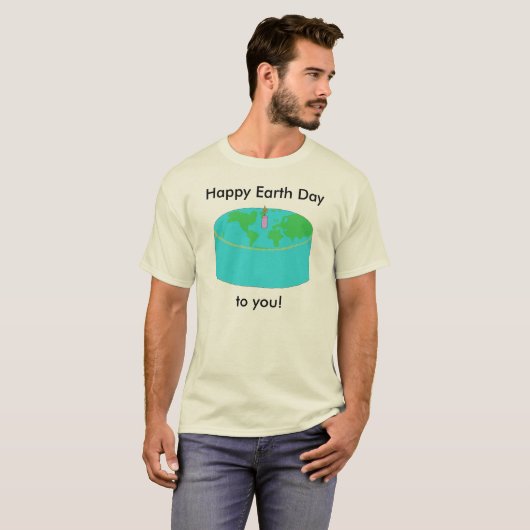 Earth Day Cake apparel T-shirt (Voorkant volledig)