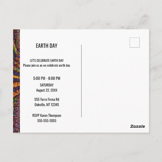 Earth Day Celebration Briefkaart (Achterkant)