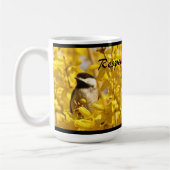 Earth Day Chickadee Bird in Yellow Flowers Mok (Links)