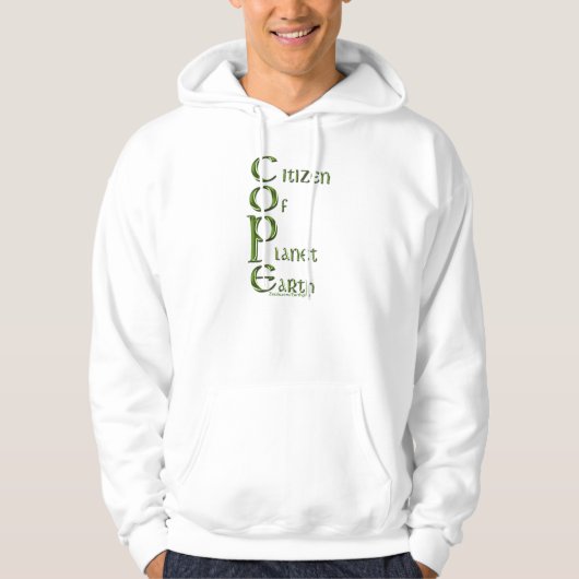 EARTH DAY Citizen of Planet Earth COPE Eco Hoodie (Voorkant)