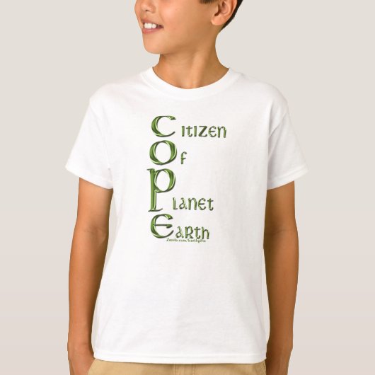 EARTH DAY Citizen of Planet Earth COPE Kinderen Ec T-shirt (Voorkant)