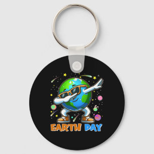 Earth Day Dabbing Earth Kinder Peuter Meisjes Jong Sleutelhanger
