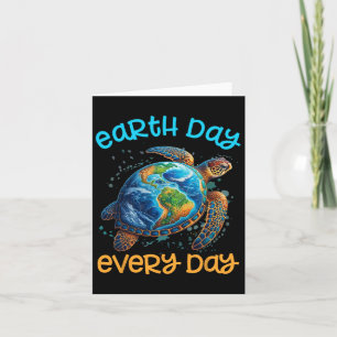Earth Day Dagelijks Shirt Zee Schildpad Mannen Vro Kaart