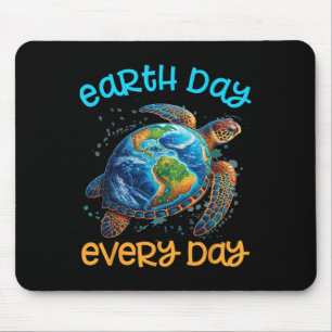 Earth Day Dagelijks Shirt Zee Schildpad Mannen Vro Muismat