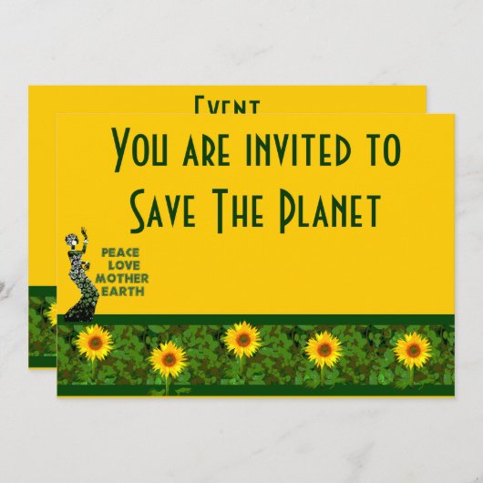 Earth Day Dancer Kaart (Voorkant / Achterkant)