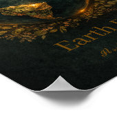 Earth Day Dark Botanical Wreath Nature Lover Gift Poster (Hoek)