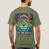Earth Day Dark Duurzame Aarde Liefde T-shirt (Achterkant)