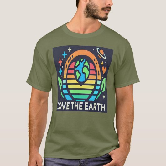 Earth Day Dark Duurzame Aarde Liefde T-shirt (Voorkant)