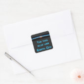 Earth Day - De dunne blauwe lijn Vierkante Sticker (Envelop)