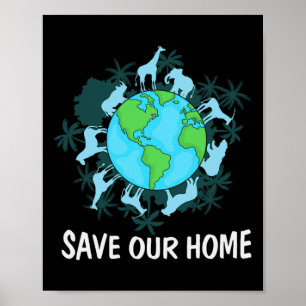 Earth Day Dieren Conservatie Poster