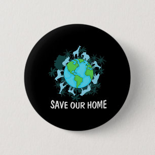 Earth Day Dieren Conservatie Ronde Button 5,7 Cm