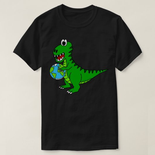 Earth Day Dinosaur TRex Milieuactivist Grappig T-shirt (Design voorkant)