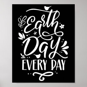 Earth Day Elke Dag Milieu Bespaar Natuur Conser Poster