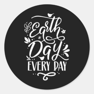 Earth Day Elke Dag Milieu Bespaar Natuur Conser Ronde Sticker