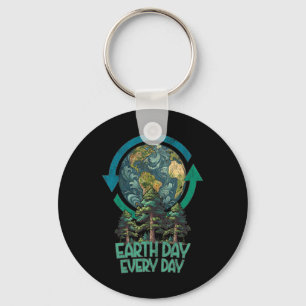 Earth Day Elke dag Planten meer bomen Arbor Day Vi Sleutelhanger