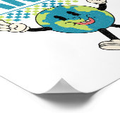 Earth Day elke dag retro stijl ontwerp Poster (Hoek)