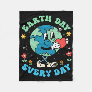 Earth Day Elke dag Schattigee planeet Happy Earth Fleece Deken