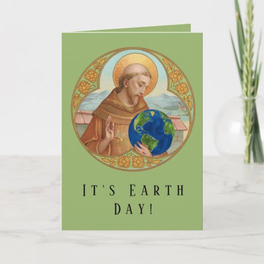 Earth Day en St. Francis van Assisi Kaart (Voorkant)