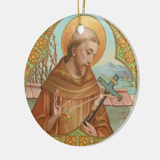 Earth Day en St. Francis van Assisi Keramisch Ornament (Links)