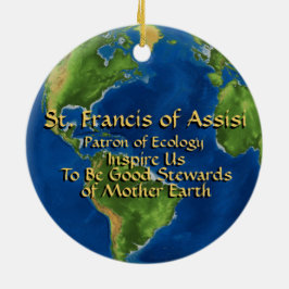 Earth Day en St. Francis van Assisi Keramisch Ornament