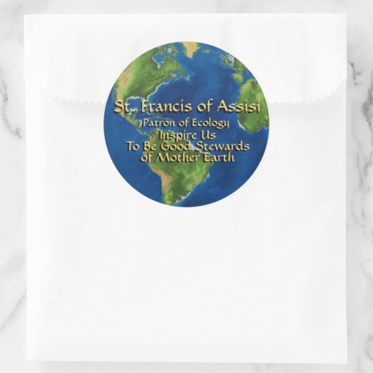 Earth Day en St. Francis van Assisi Ronde Sticker (Tas)