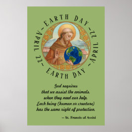 Earth Day en St. Francis van het Poster van Assisi