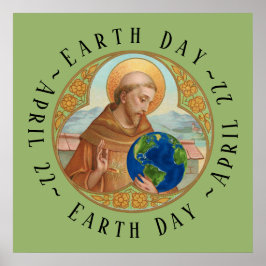Earth Day en St. Francis van het Poster van Assisi