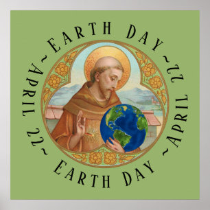 Earth Day en St. Francis van het Poster van Assisi
