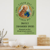 Earth Day en St. Francis van het Poster van Assisi (Keuken)