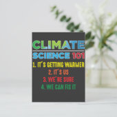 Earth Day Environment Climate Change Scientist Briefkaart (Staand voorkant)